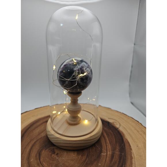 Amethyst Sphere With Case 60mm - Picture 1 of 9